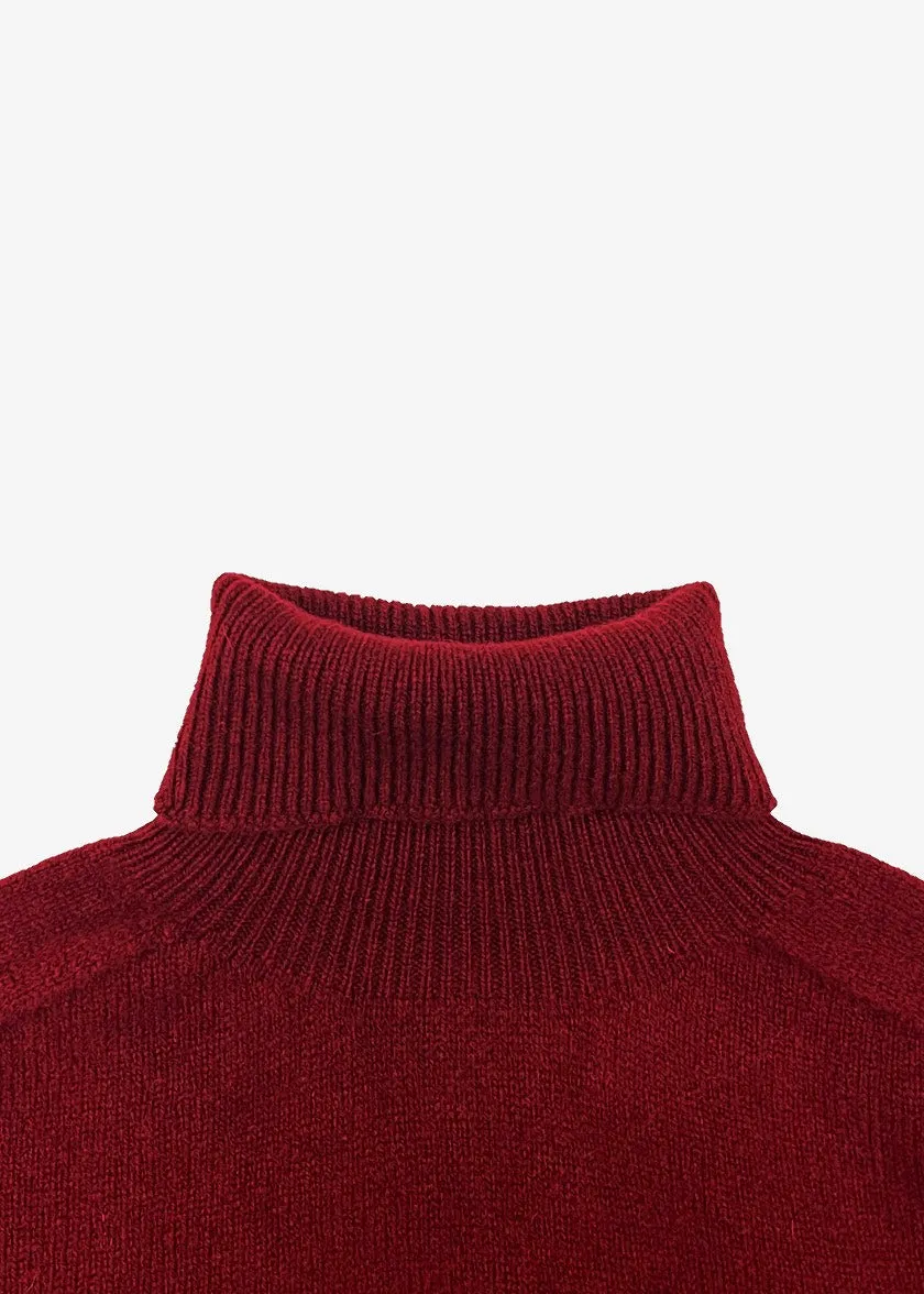 Howlin' Cashmere Pleasure Turtleneck Sweater Reddish
