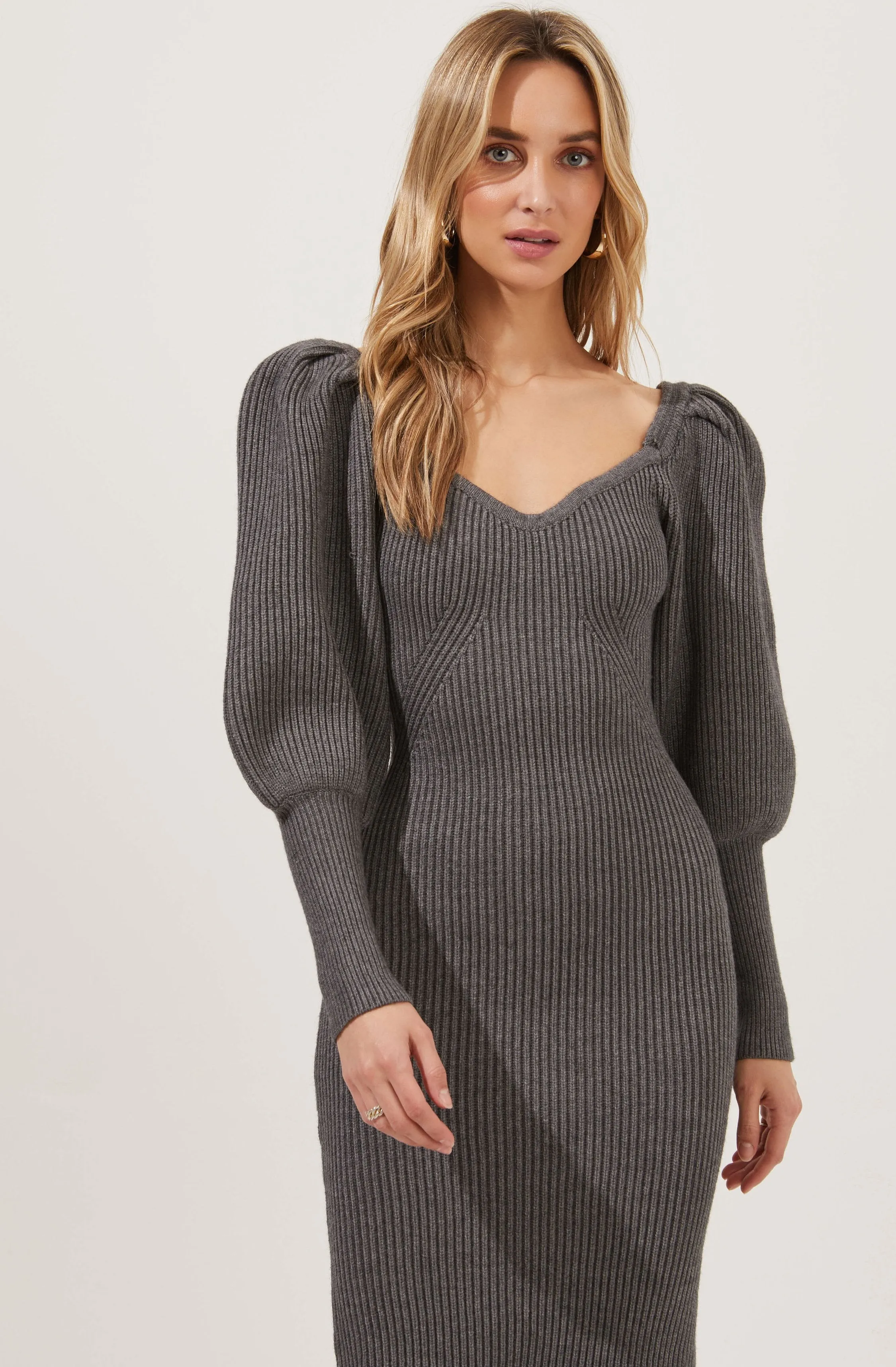 Jansen Puff Sleeve Sweater Dress