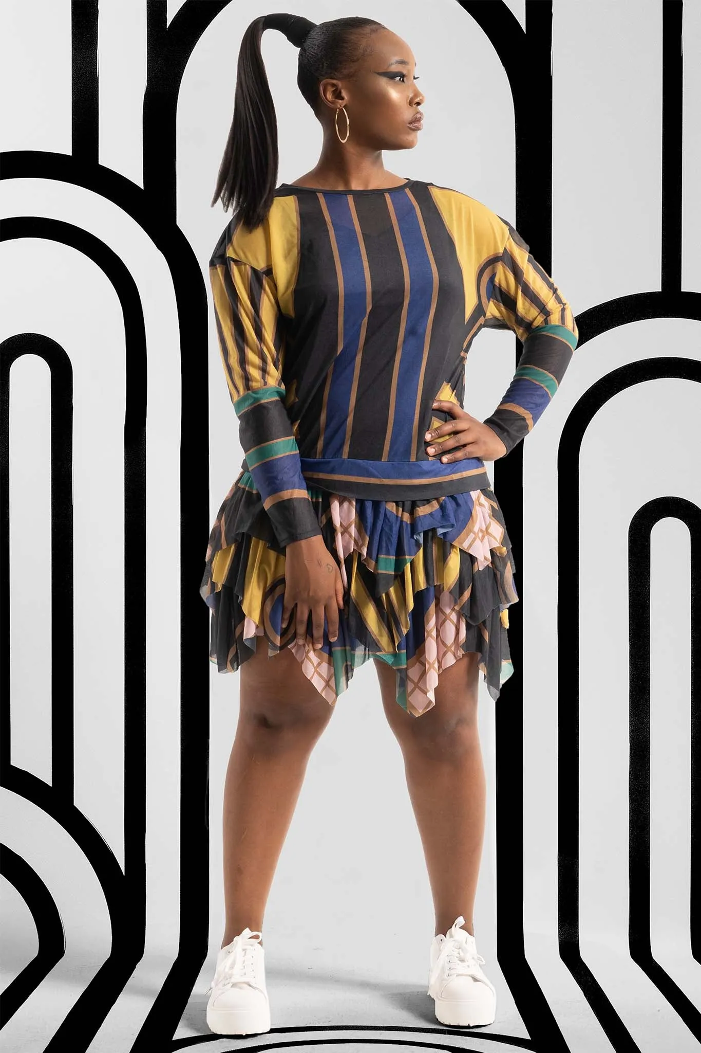 JEMMA Multi Black Octave Print