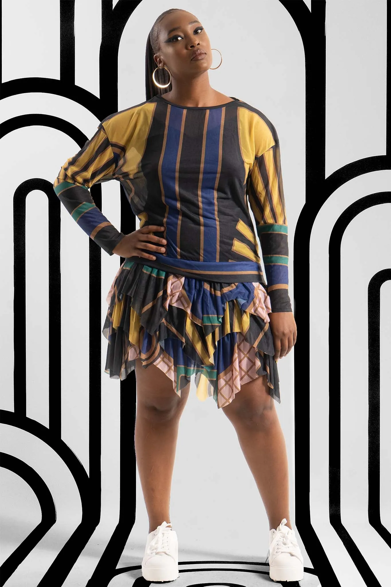 JEMMA Multi Black Octave Print