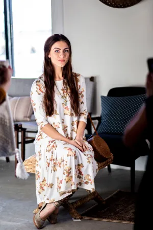 Jessi Dress White Prairie Floral