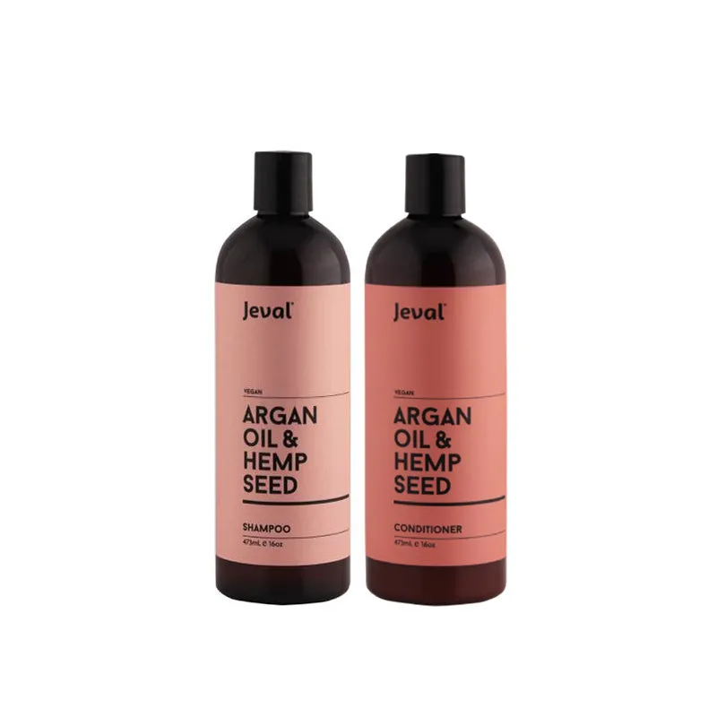 Jeval Infusions Argan Oil & Hemp Seed Shampoo & Conditioner Duo Pack 473ml