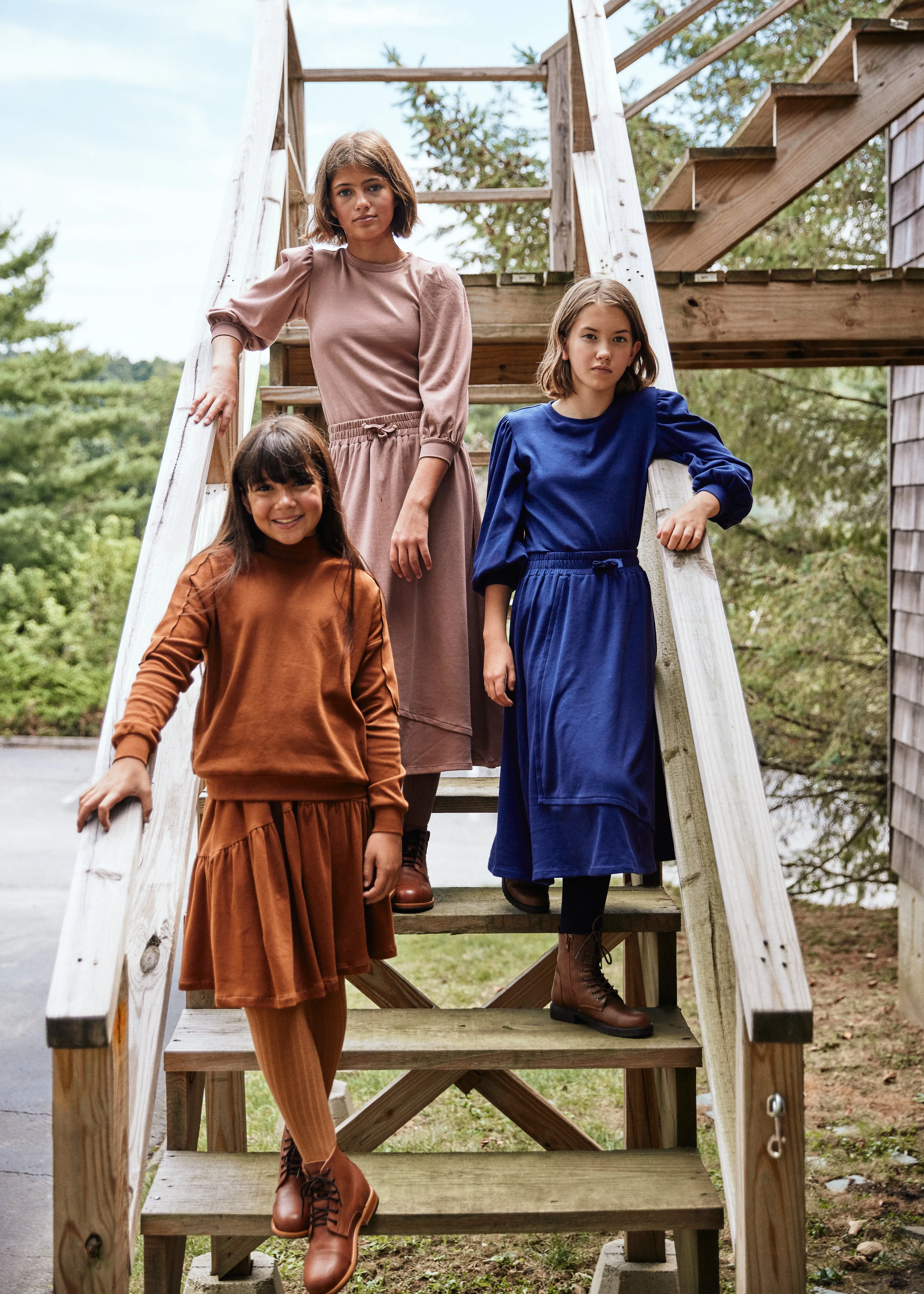 Kin   Kin Caramel/Oatmeal Midi Crossover Skirt