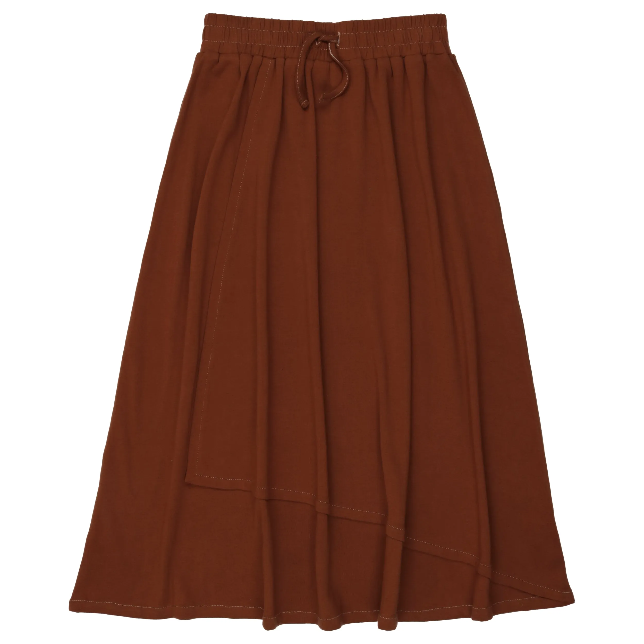 Kin   Kin Caramel/Oatmeal Midi Crossover Skirt