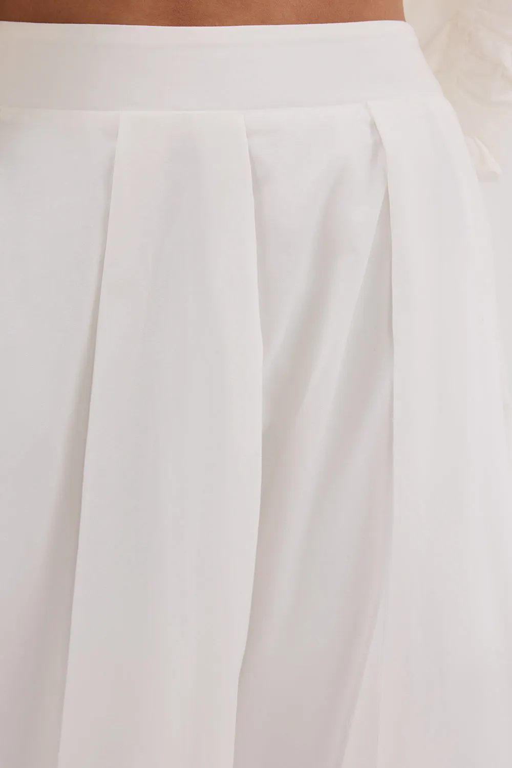 KIRSTY WHITE POPLIN CIRCLE SKIRT