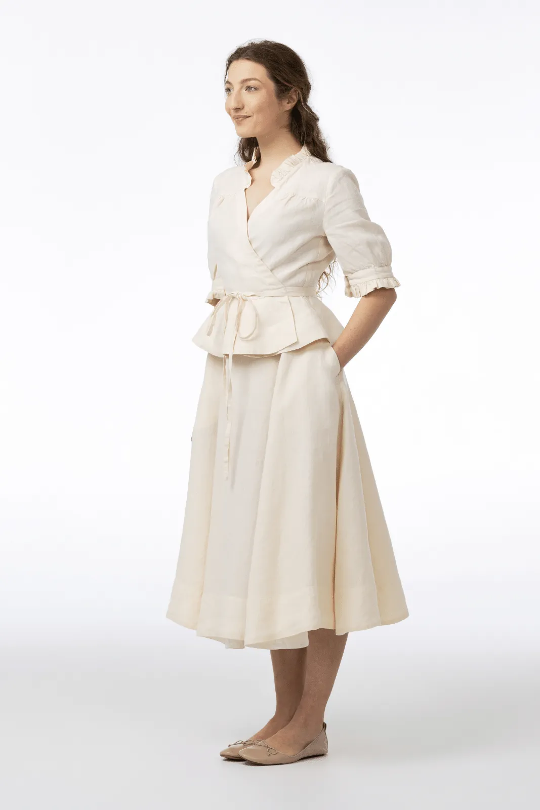 Knightley Skirt, Hemp, Milky White