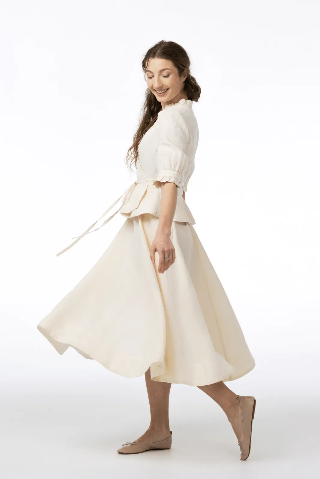 Knightley Skirt, Hemp, Milky White