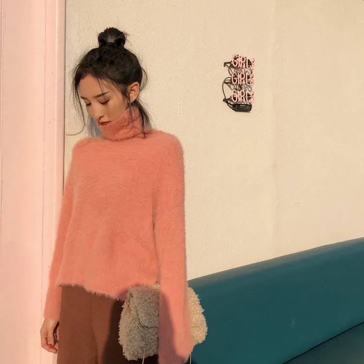 [Korean Style] Jelly Turtleneck Pullover Sweater