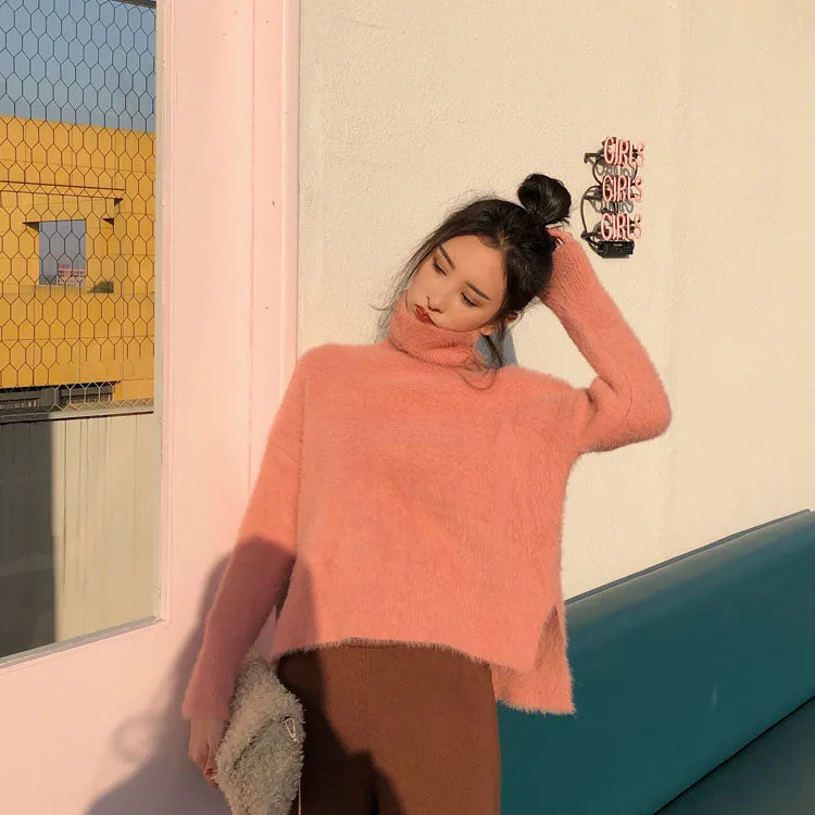 [Korean Style] Jelly Turtleneck Pullover Sweater