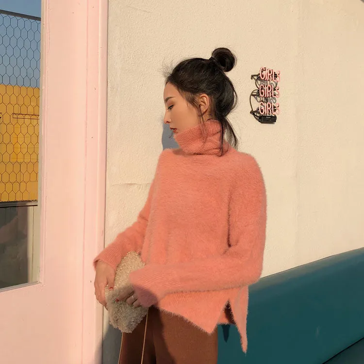 [Korean Style] Jelly Turtleneck Pullover Sweater