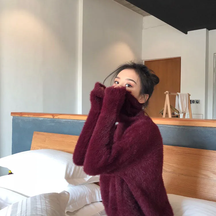[Korean Style] Jelly Turtleneck Pullover Sweater