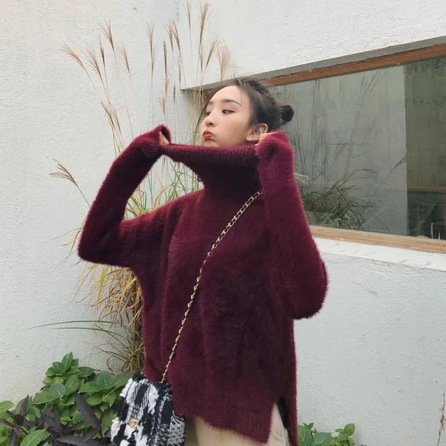 [Korean Style] Jelly Turtleneck Pullover Sweater