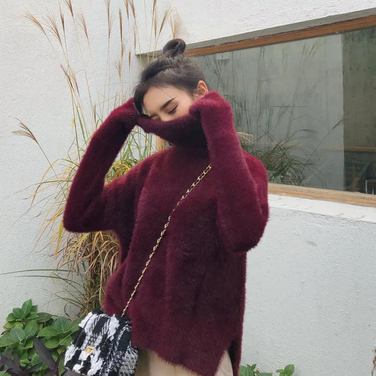 [Korean Style] Jelly Turtleneck Pullover Sweater