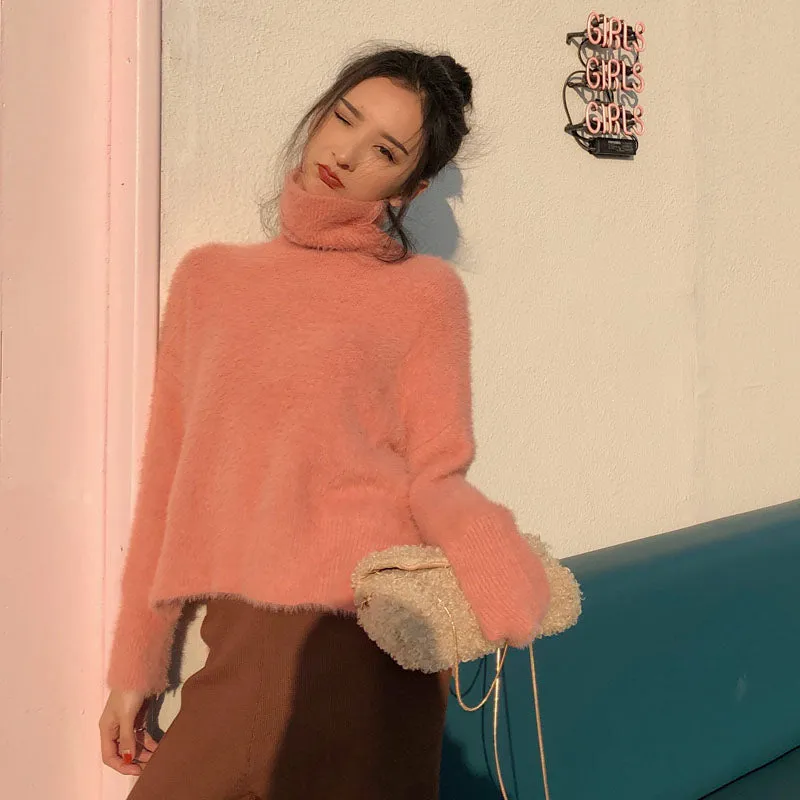 [Korean Style] Jelly Turtleneck Pullover Sweater