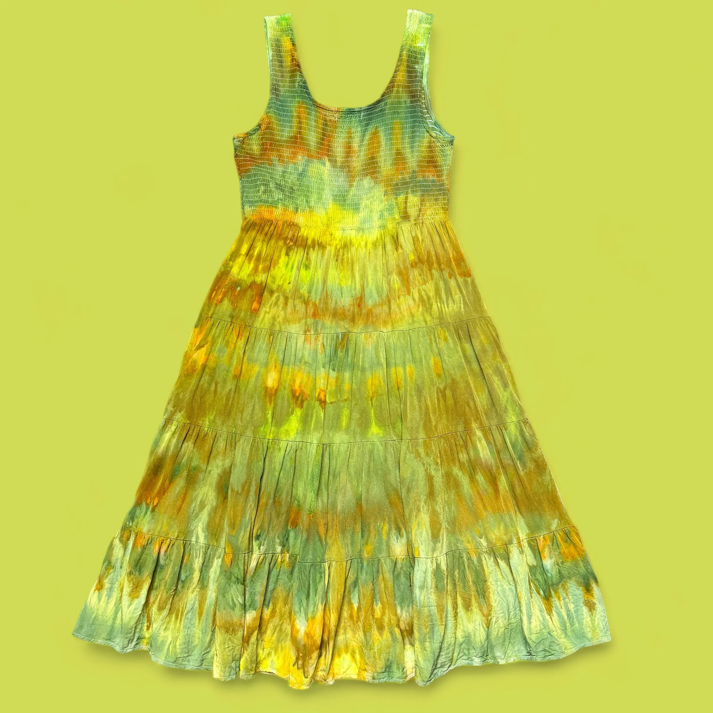 L - ice dyed midi dress