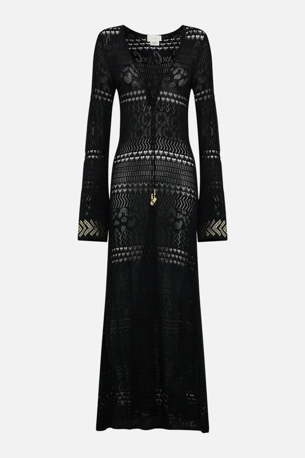 LACE UP KNIT DRESS CAT WORSHIP