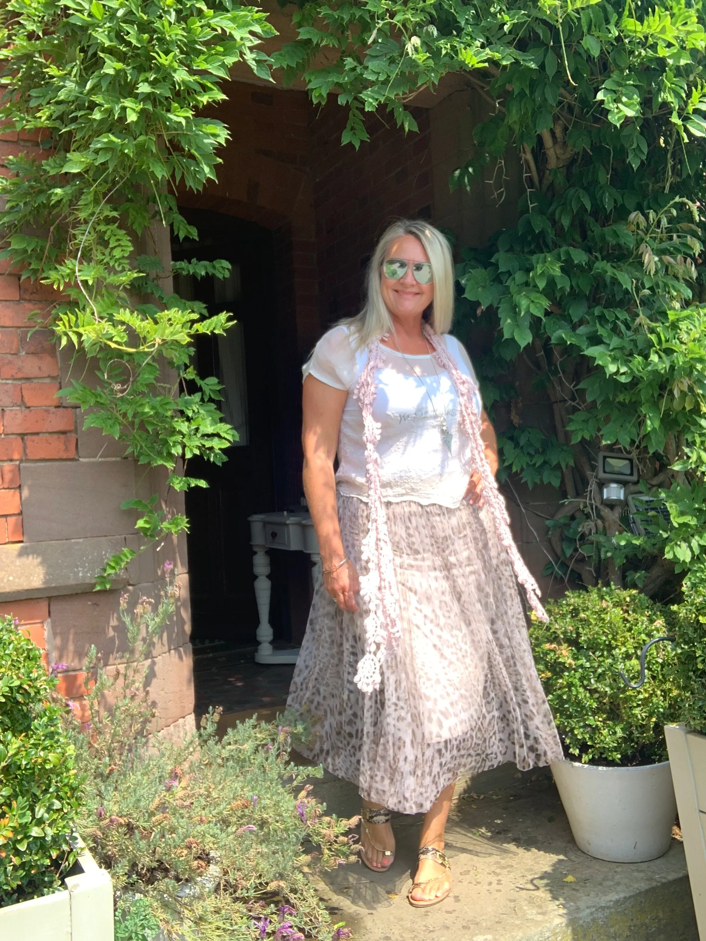 Leonardo Leopard Print Tulle Skirt One Size