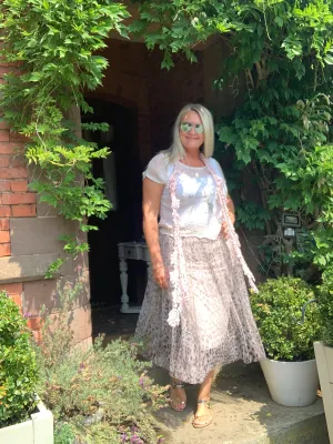 Leonardo Leopard Print Tulle Skirt One Size