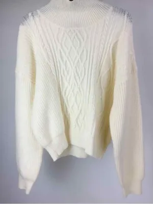 Lili Sidonio Size S/M Oatmeal NWT Knit Ribbed Turtleneck Sweater