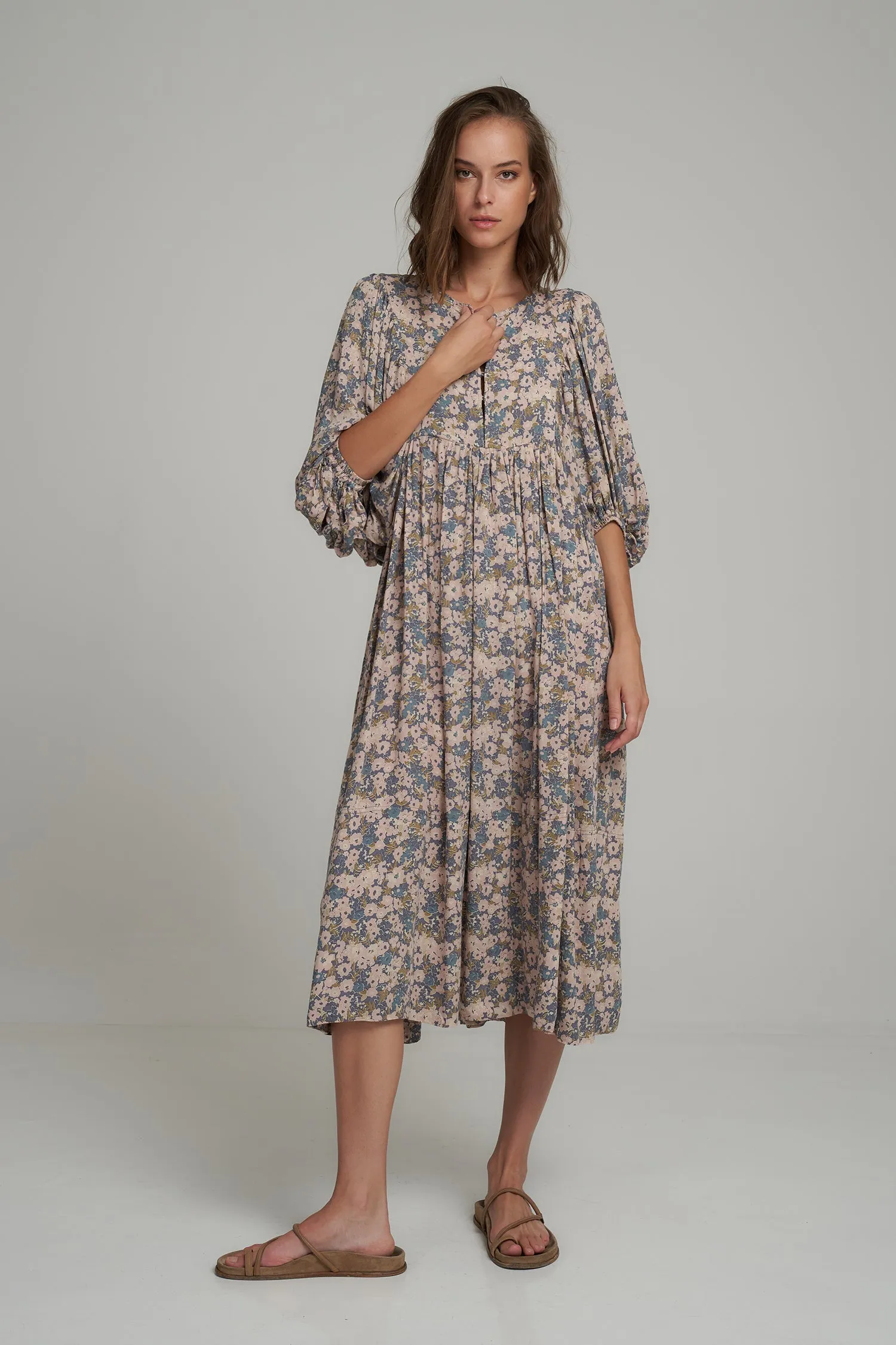 Lilya - November Dress - Floral Blue