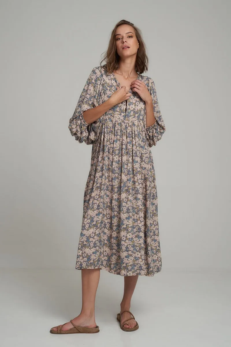 Lilya - November Dress - Floral Blue