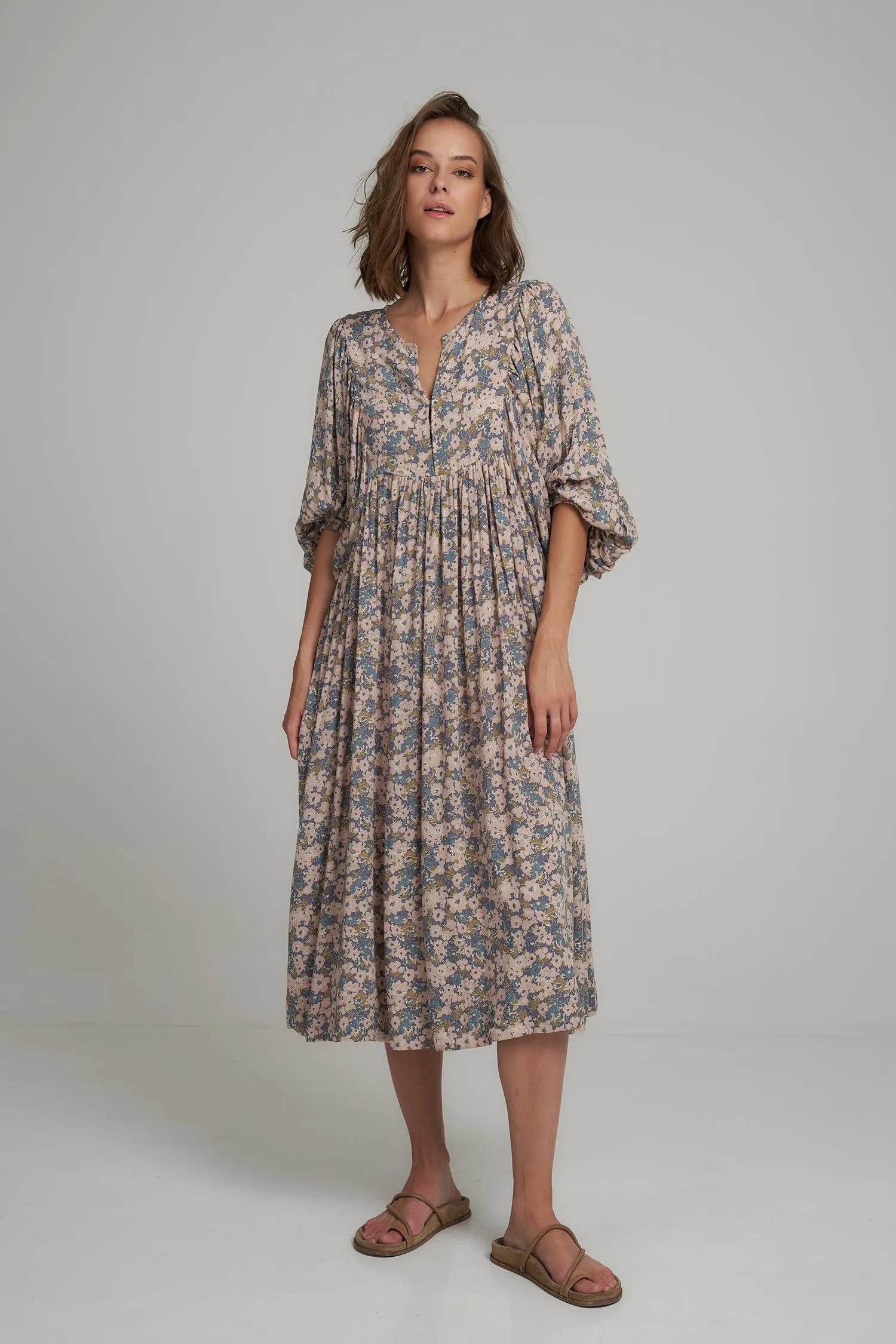 Lilya - November Dress - Floral Blue