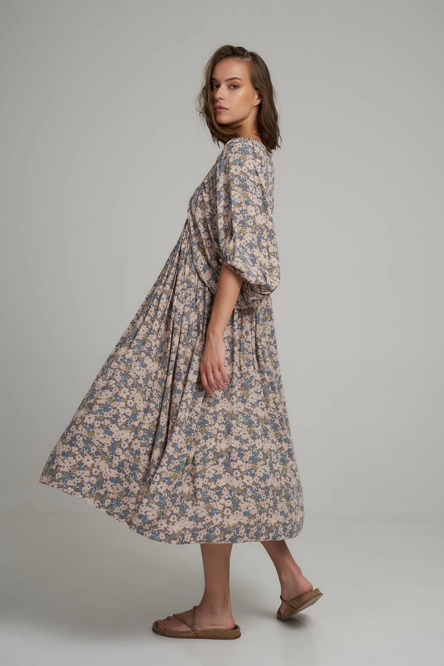 Lilya - November Dress - Floral Blue