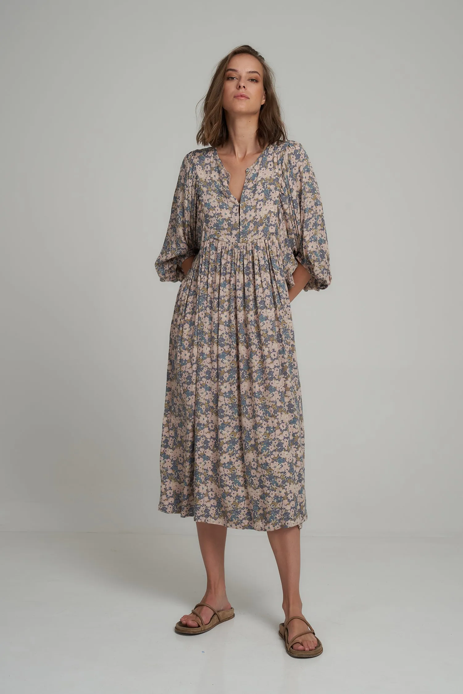 Lilya - November Dress - Floral Blue