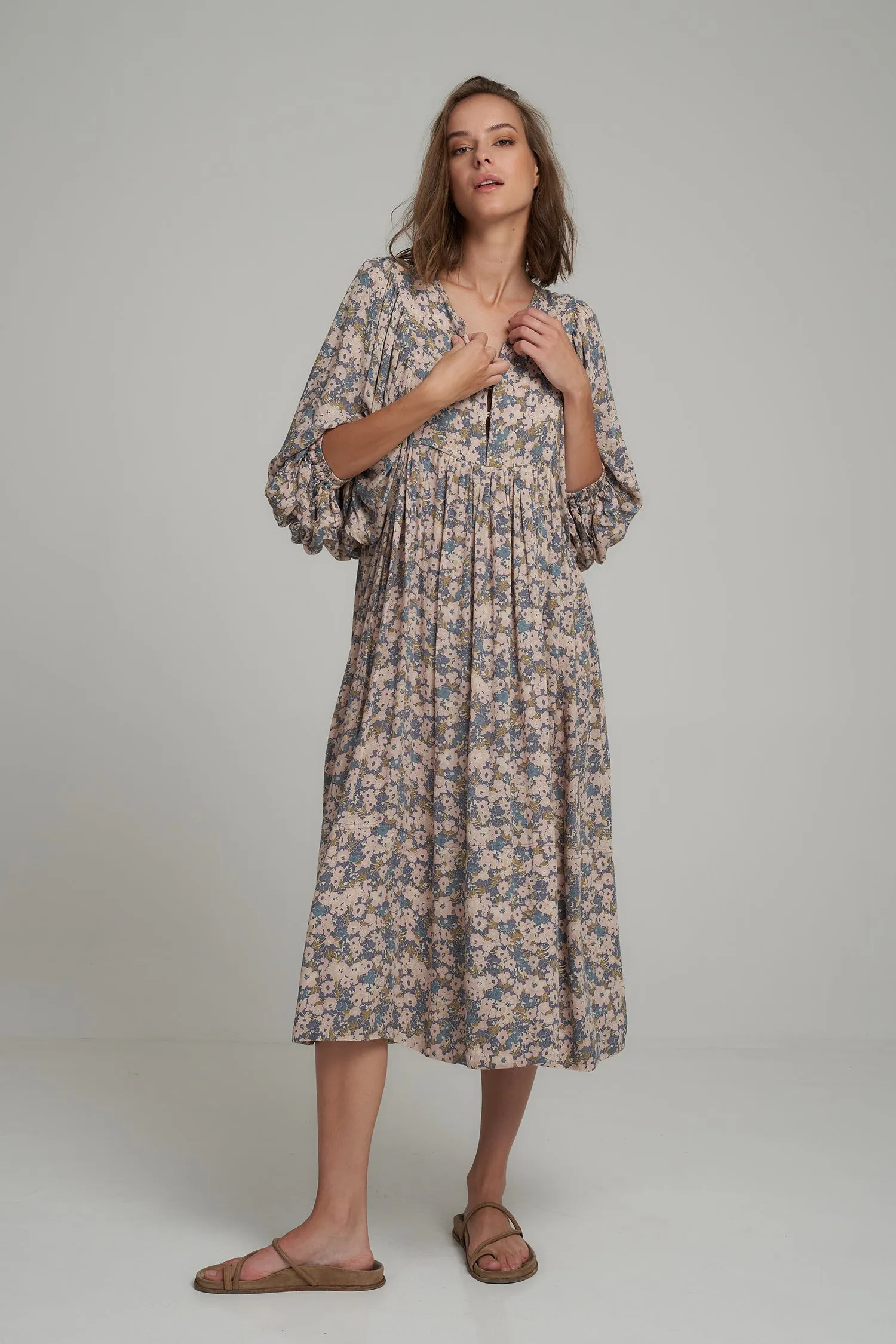 Lilya - November Dress - Floral Blue