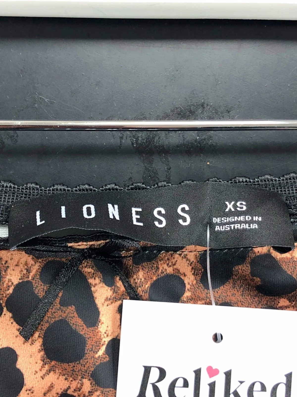 Lioness Leopard Print Midi Skirt UK XS