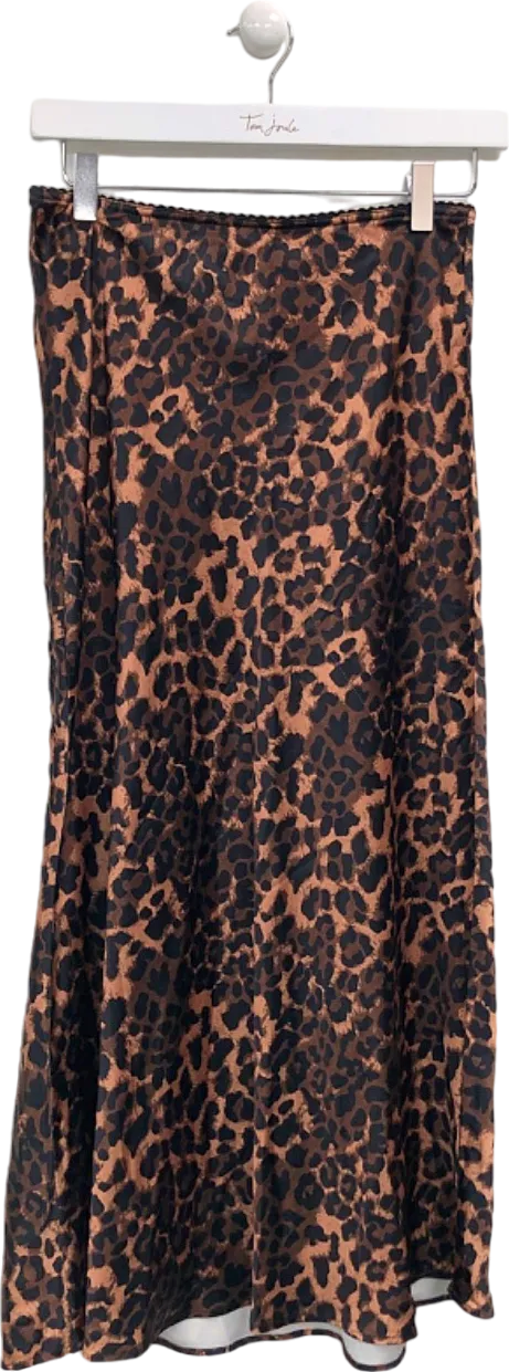 Lioness Leopard Print Midi Skirt UK XS