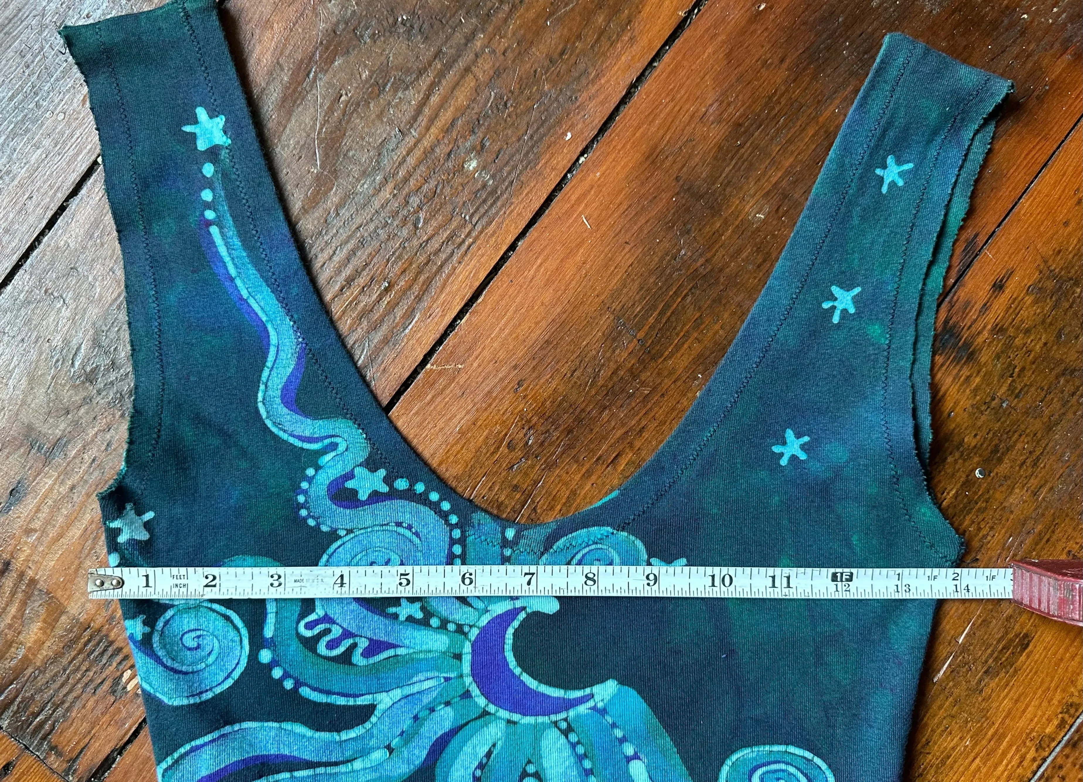 Magnificent Teal Tree Handmade Batik Dress - Size M