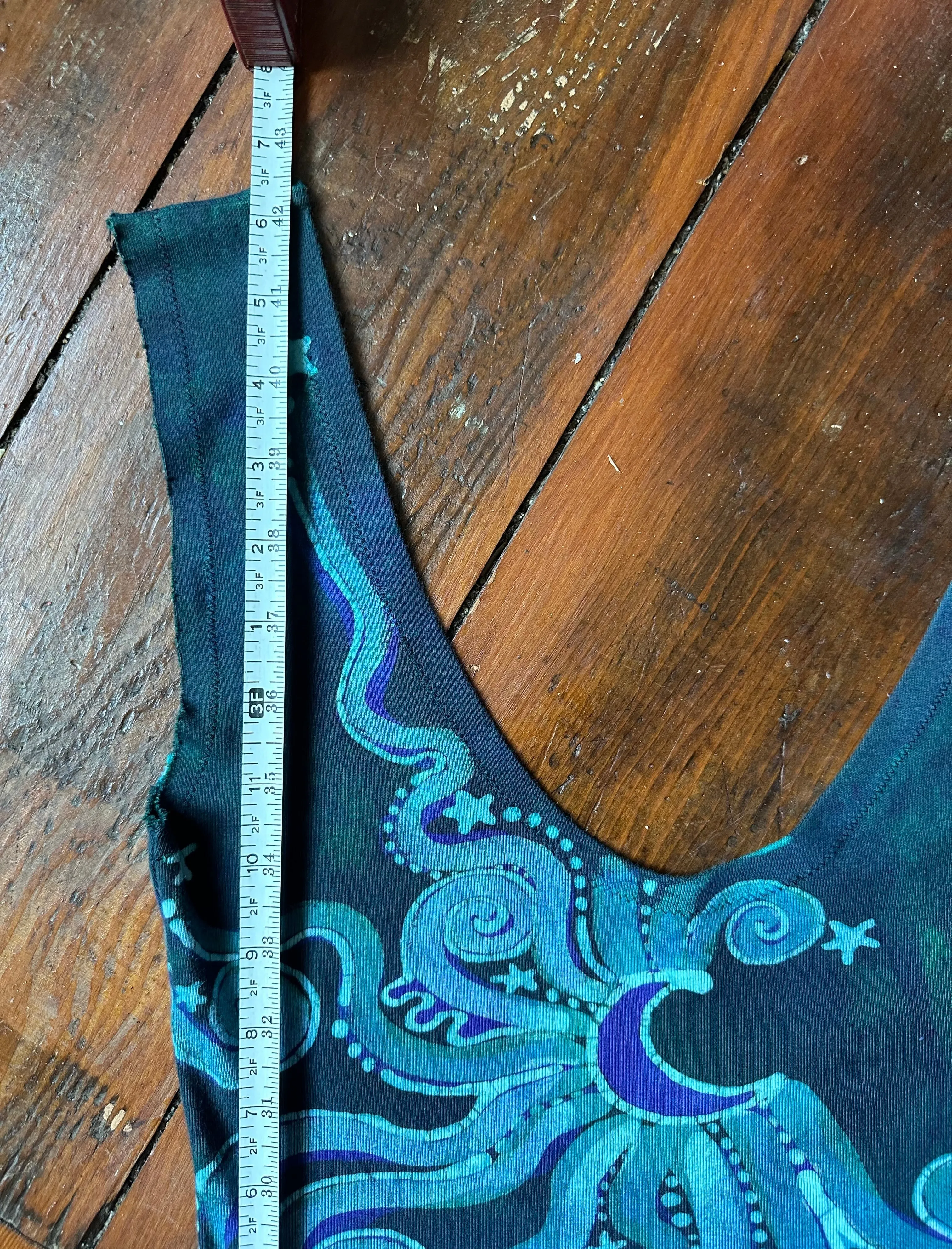 Magnificent Teal Tree Handmade Batik Dress - Size M