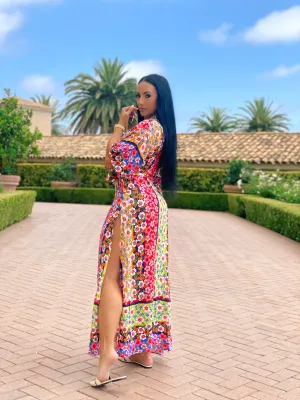 Mauritius Nights Maxi skirt with Split Crop Set