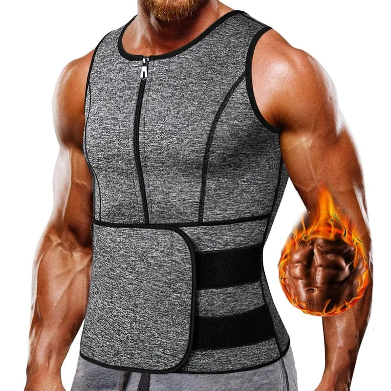 Men Adjustable Waist Trainer Vest Workout Body Shaper
