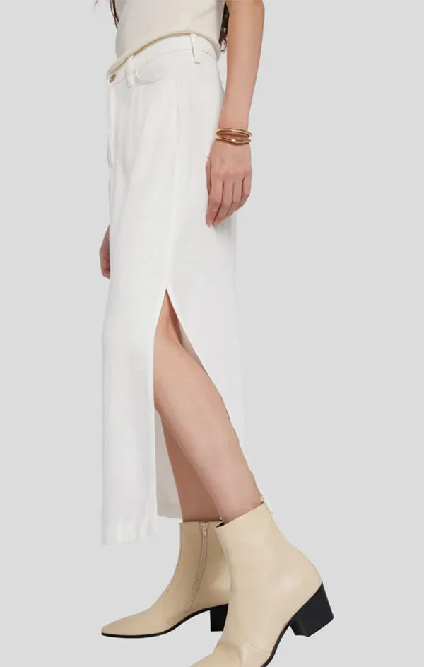 Midi Denim Skirt in Sunny