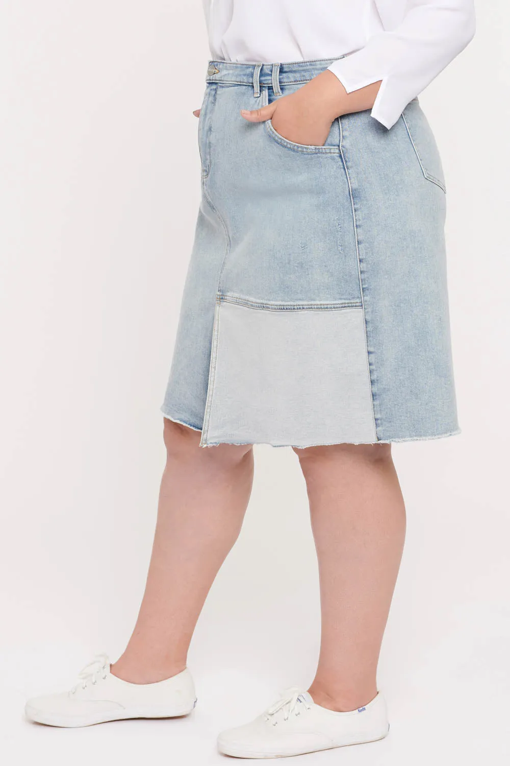 Midi Skirt In Plus Size - Destructed Radiance Base