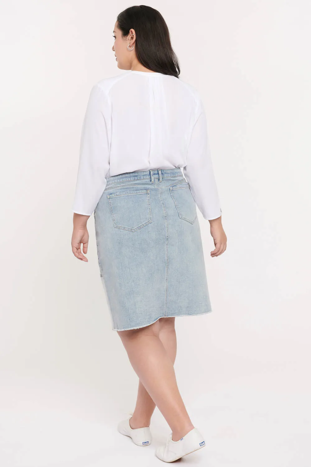Midi Skirt In Plus Size - Destructed Radiance Base