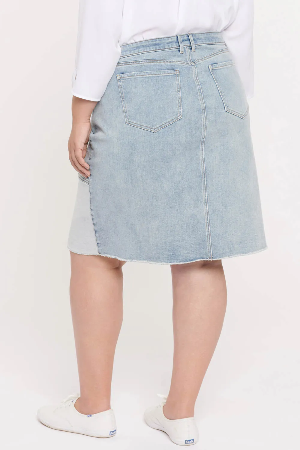 Midi Skirt In Plus Size - Destructed Radiance Base