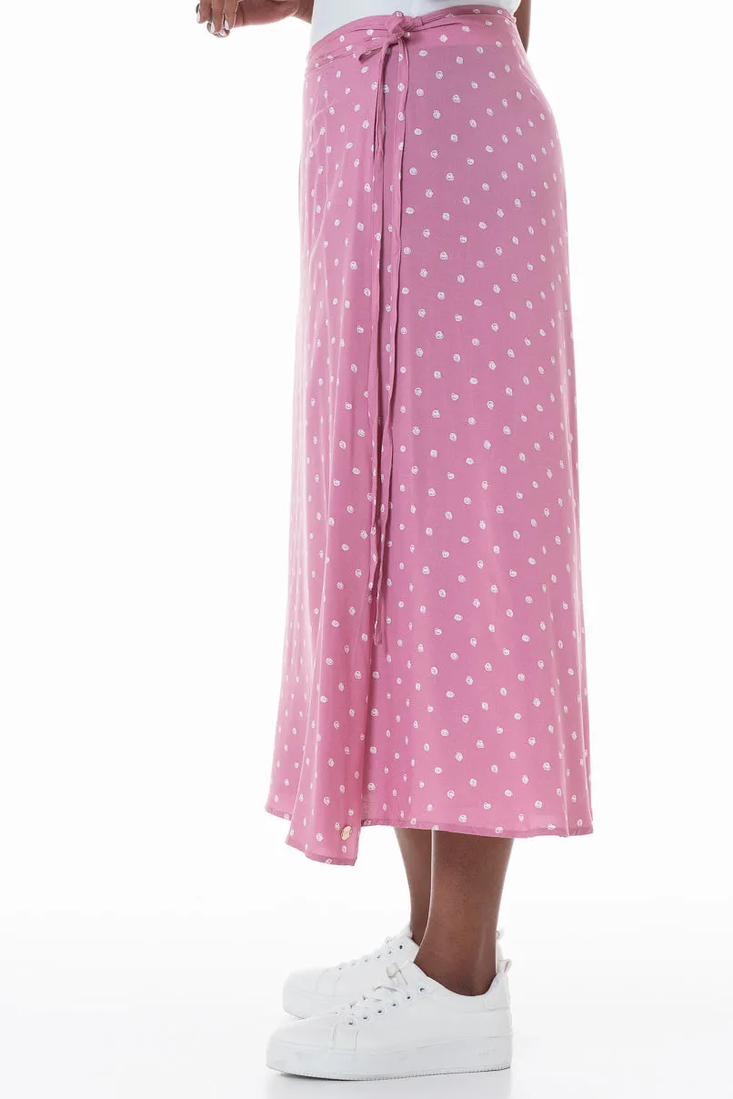 Midi Wrap Skirt _ 152030 _ Mauve