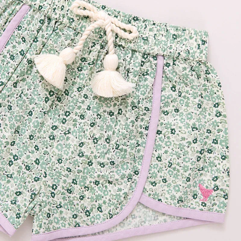 Millie Short in Green Mini Ditsy