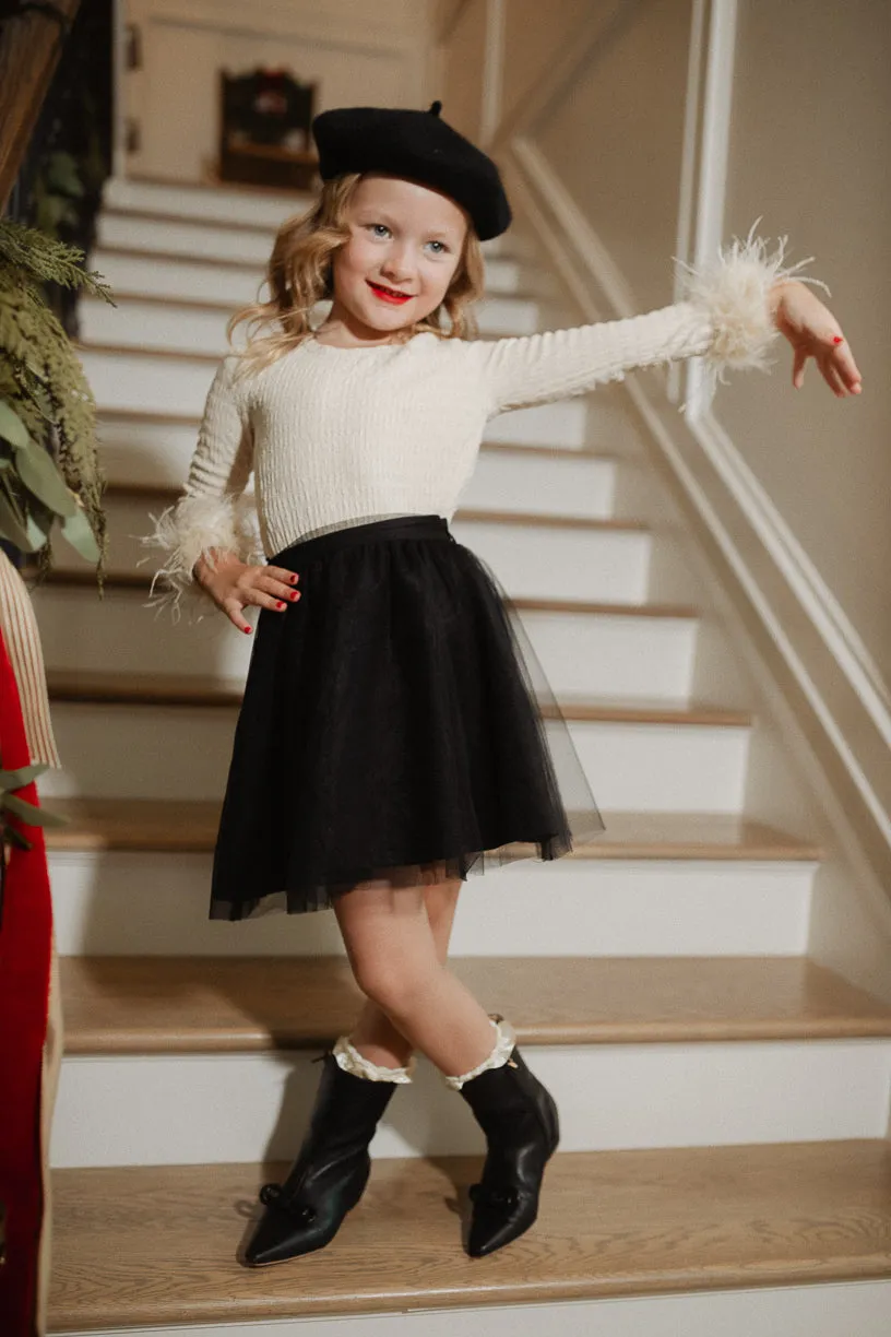 Mini Brigitte Skirt in Black Tulle - FINAL SALE