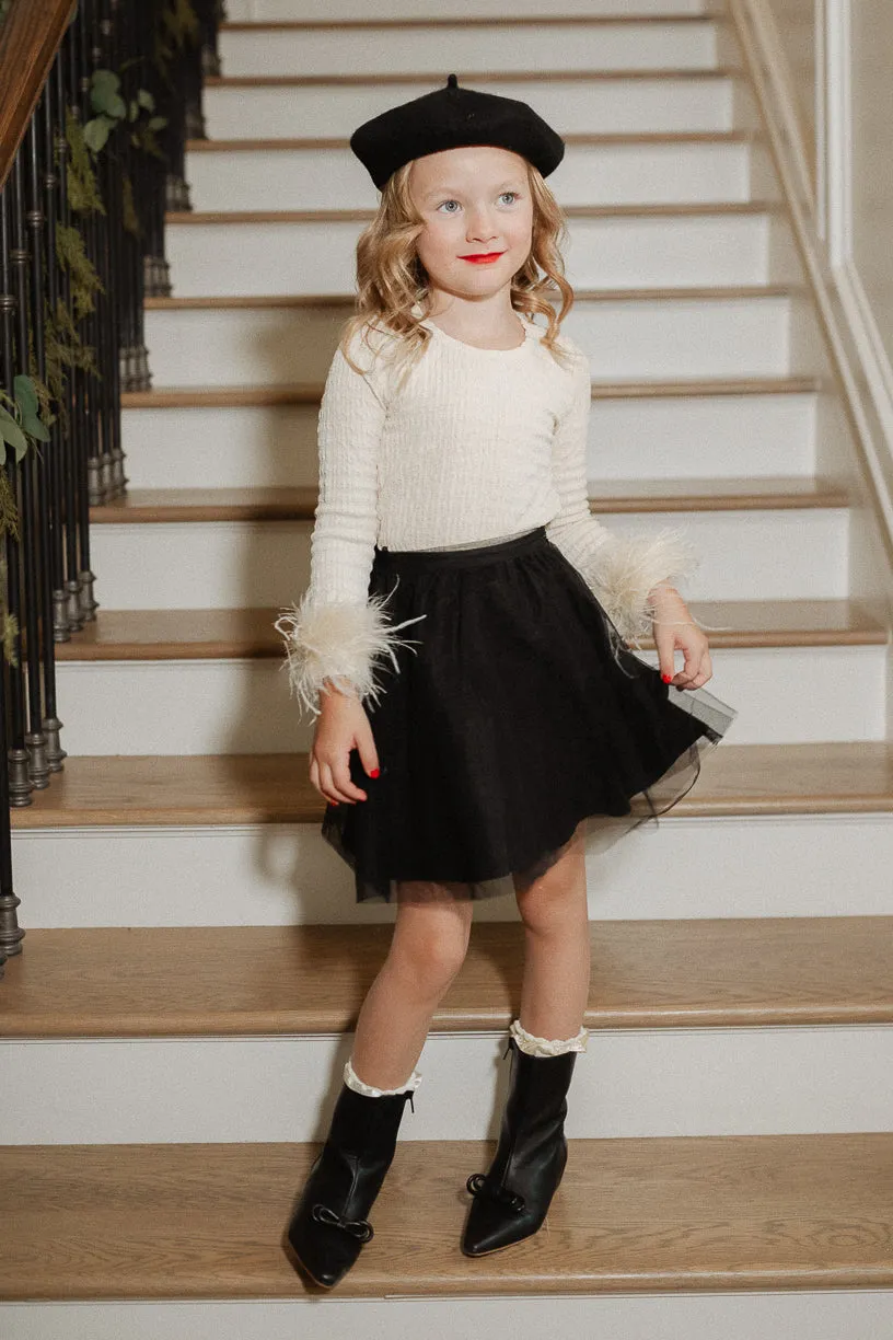 Mini Brigitte Skirt in Black Tulle - FINAL SALE