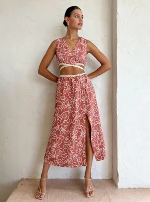 Mon Renn Monte Floral Midi Dress in Monte Floral