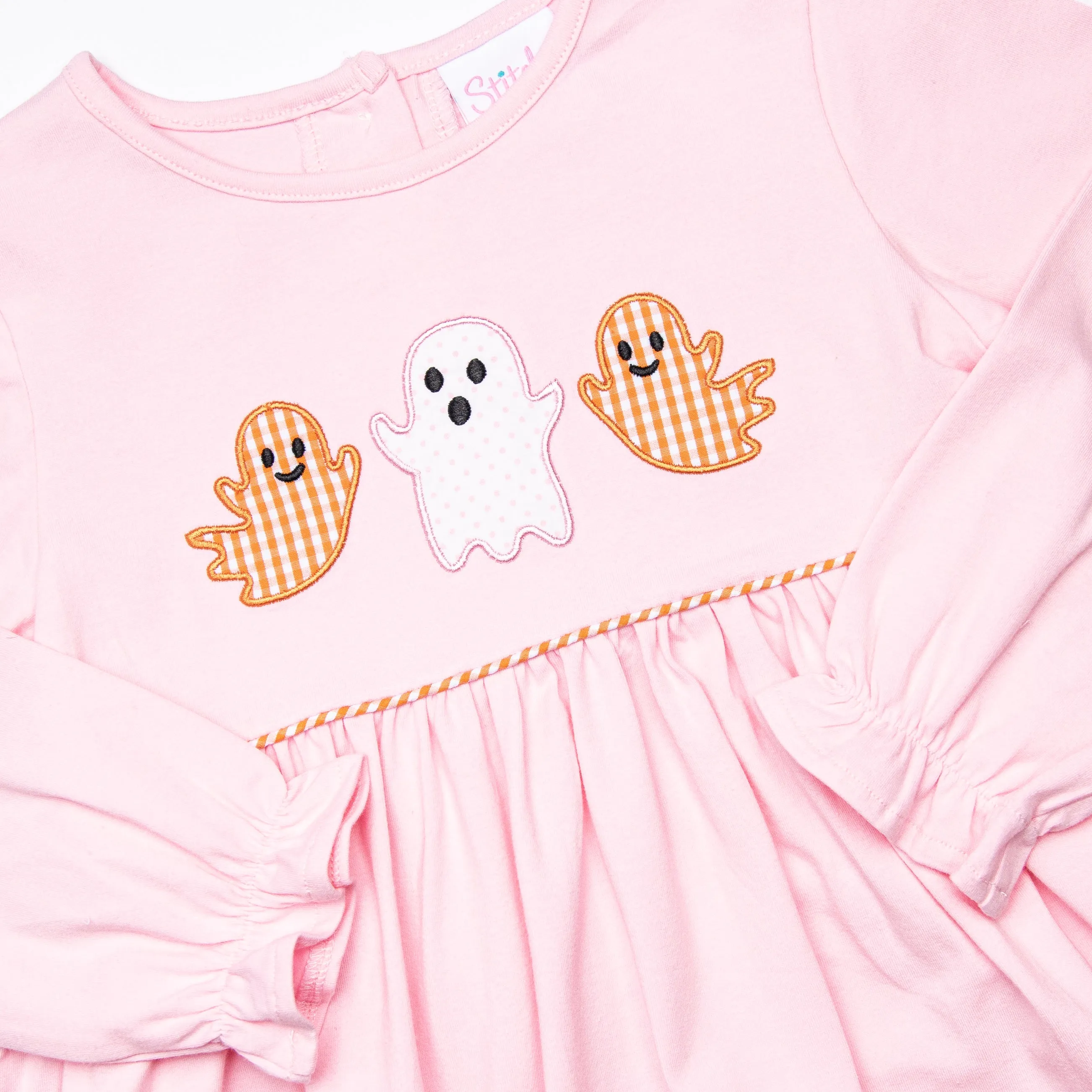 Mostly Ghostly Applique Dress, Pink