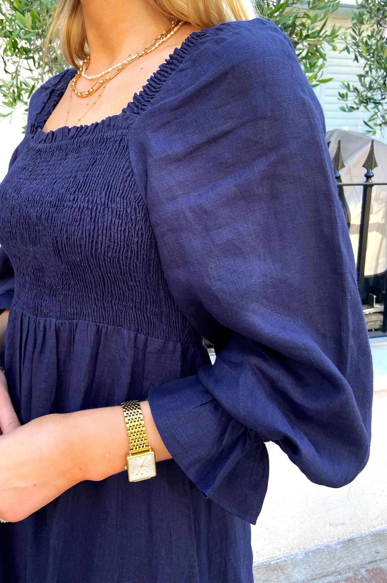 Nancy Midi Dress | Navy