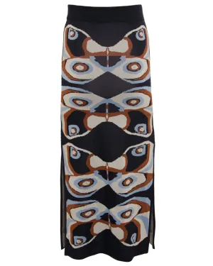 Navy Butterfly Nylah Skirt