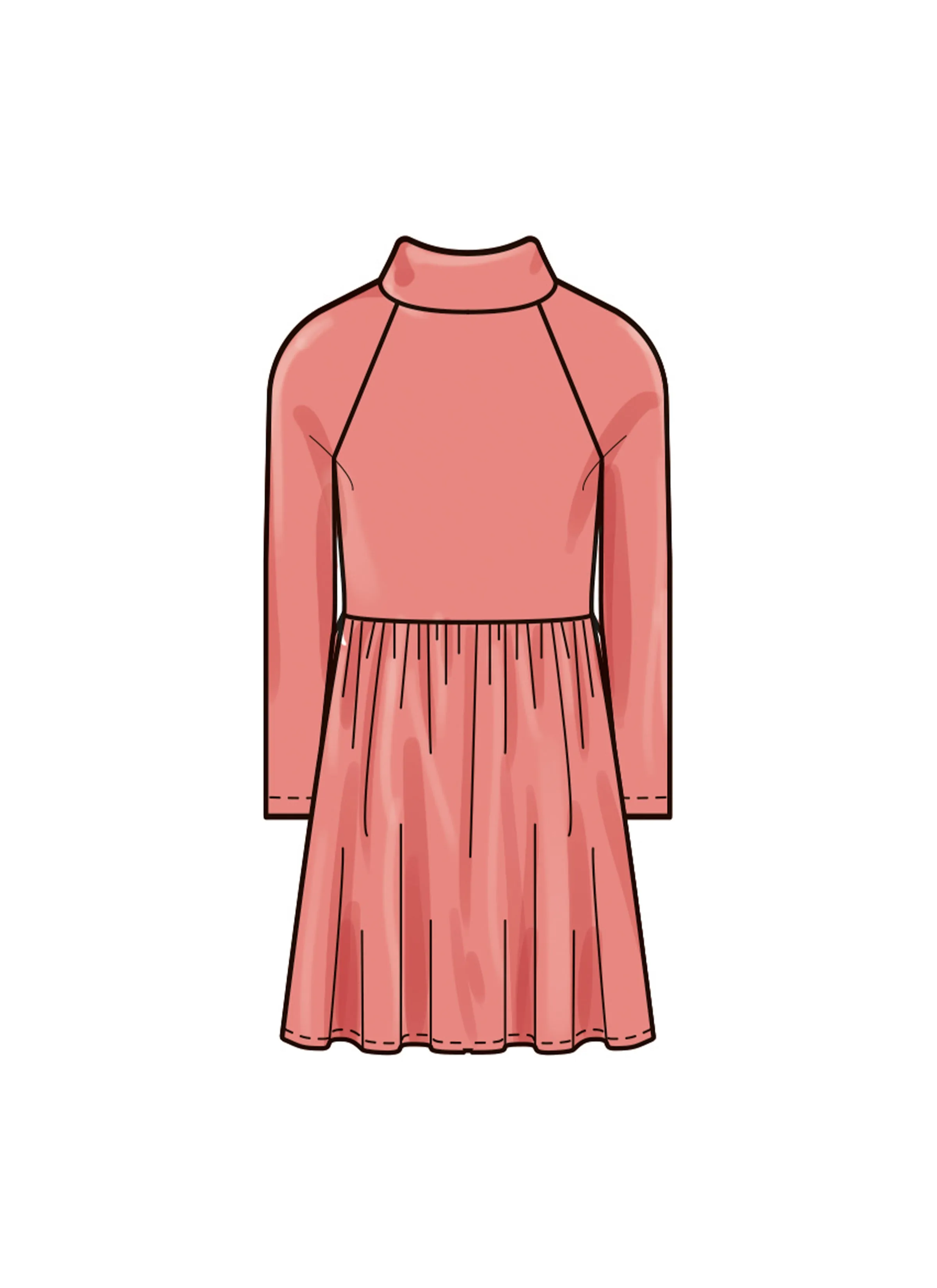 New Look Sewing Pattern 6773 Girls' Knit Dresses