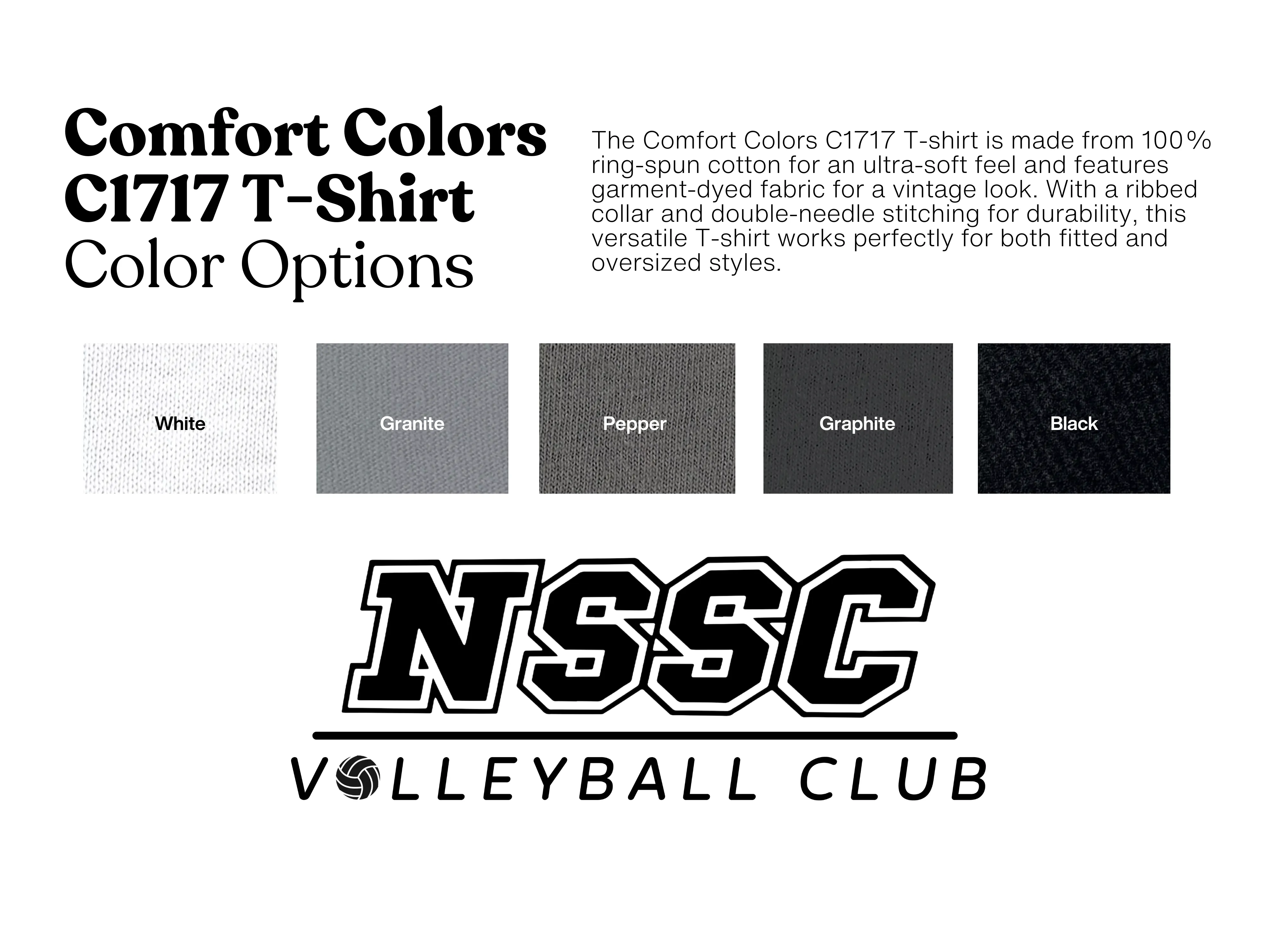 NSSC Volleyball Club Retro Gameday Wave Heavyweight Cotton Tee