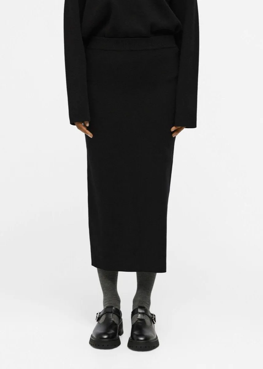 OBREYNARD KNIT SKIRT NOOS | BLACK